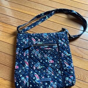 Vera Bradley Blue Crossbody Bag with Floral Design
